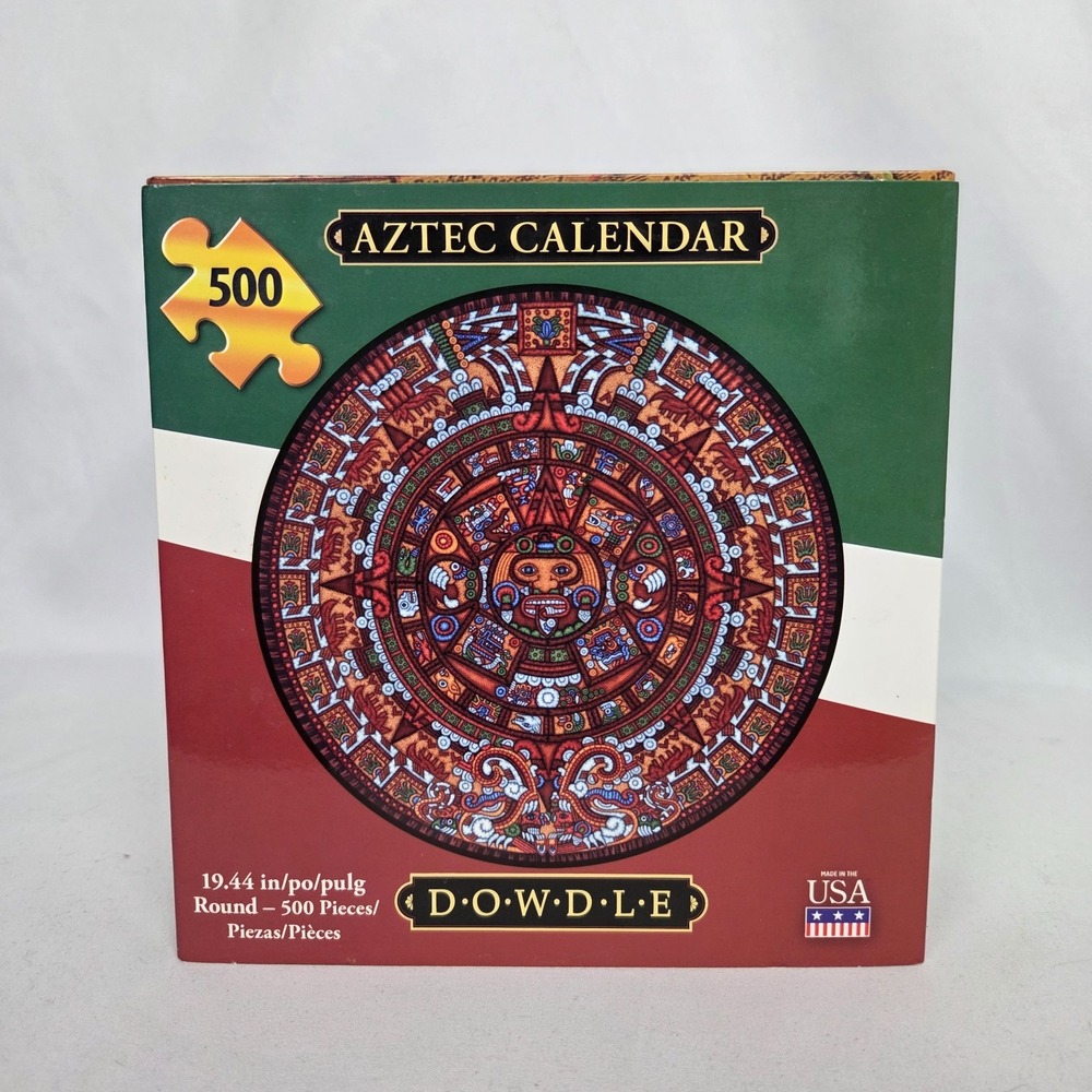 New Sealed Dowdle Aztec Calendar Eric Puzzle 16x20 Round‎ 500 Pieces